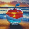 Cool Glass Apple Sunset Diamond Painting