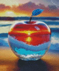 Cool Glass Apple Sunset Diamond Painting