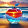 Cool Glass Apple Sunset Diamond Painting