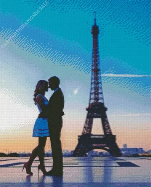 Couple In Paris Diamond Painting