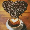 Cup Of Coffee Heart Shape Diamond Painting