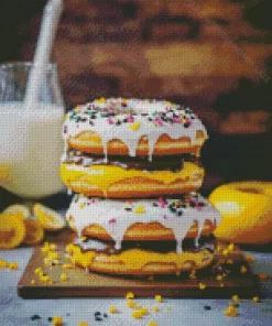 Donuts With White Icing Diamond Painting