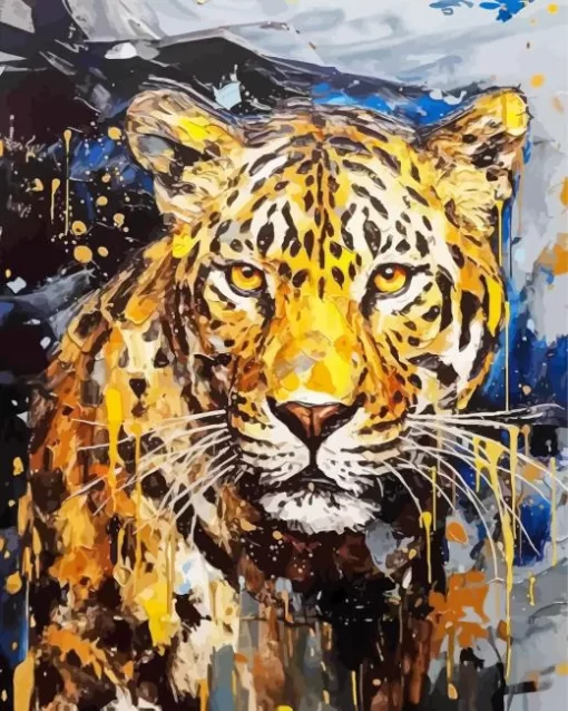 Drippy Leopard Diamond Painting