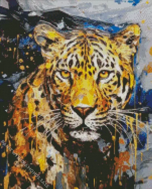 Drippy Leopard Diamond Painting