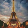 Eiffel Tower Night Paris Diamond Painting