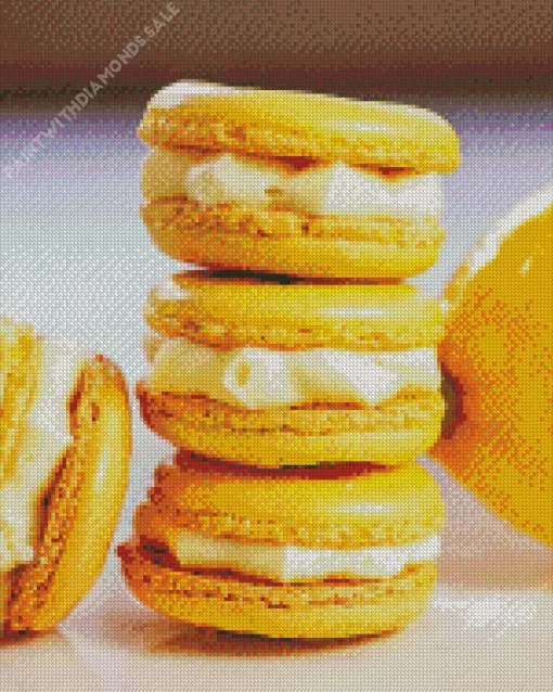 Fluffy Lemon Macarons Diamond Painting