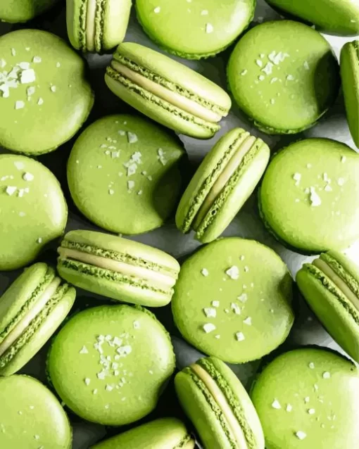 Fluffy Matcha Macarons Diamond Painting