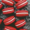 Fluffy Red Velvet Macarons Diamond Painting