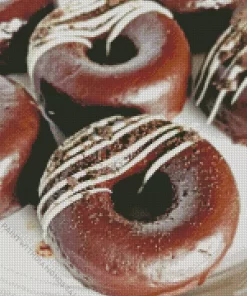 Fluffy Chocolate Donuts Diamond Painting