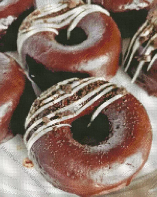 Fluffy Chocolate Donuts Diamond Painting