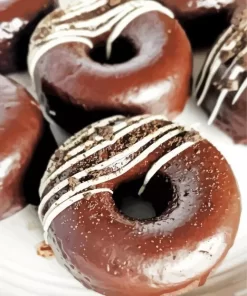 Fluffy Chocolate Donuts Diamond Painting