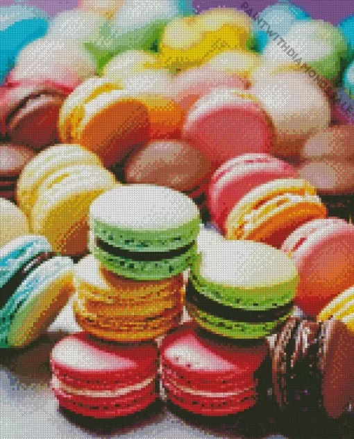 Fluffy Colorful Macarons Diamond Painting