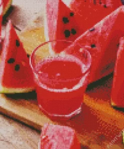 Fresh Watermelon Juice Diamond Painting