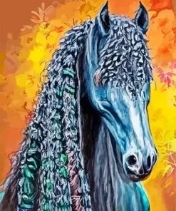 Friesian Horse Art Diamond Painting