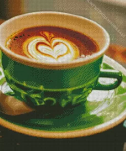 Green Coffee Cup Diamond Painting