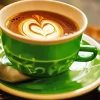 Green Coffee Cup Diamond Painting