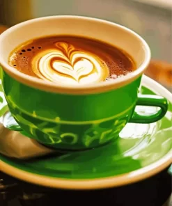 Green Coffee Cup Diamond Painting