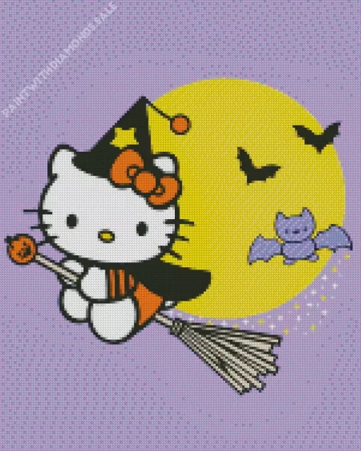 Halloween Hello Kitty Diamond Painting