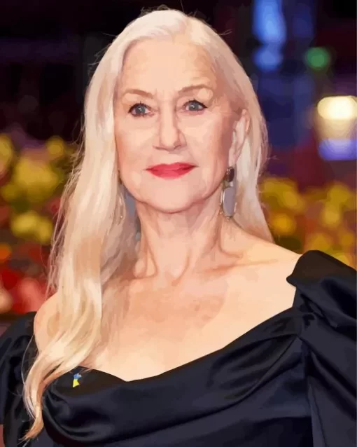 Helen Mirren With Long Hair Diamond Painting