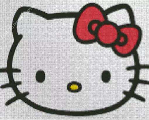 Hello Kitty Head Diamond Painting