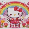 Hello Kitty With Rainbow Diamond Painting