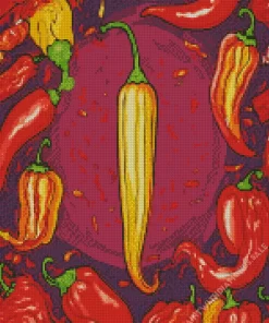 Hot Chili Pepper Art Diamond Painting