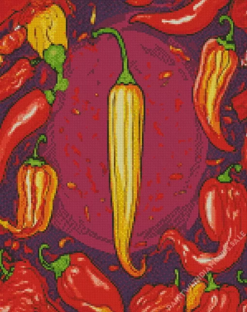 Hot Chili Pepper Art Diamond Painting