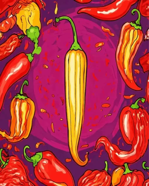 Hot Chili Pepper Art Diamond Painting