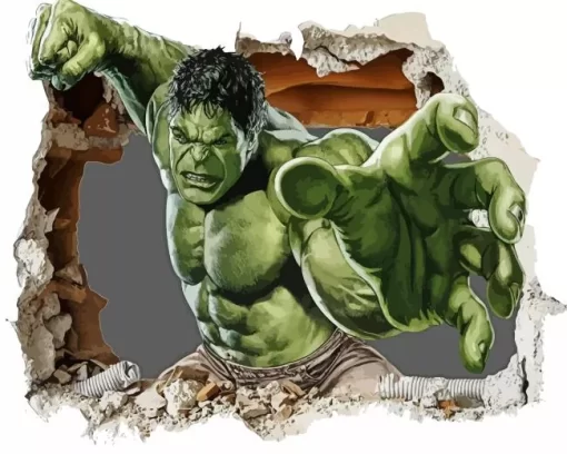 Hulk Smashing Wall Diamond Painting