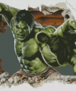 Hulk Smashing Wall Diamond Painting