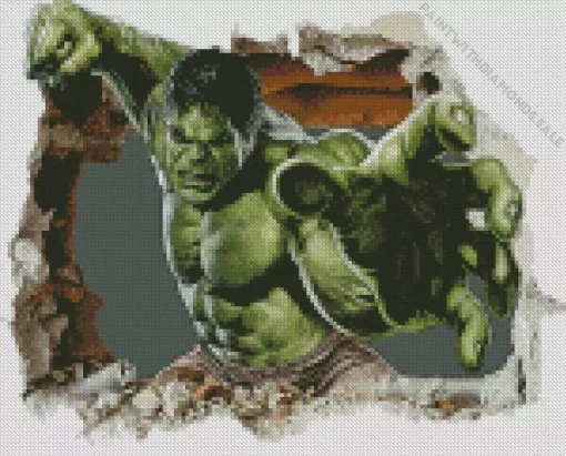 Hulk Smashing Wall Diamond Painting