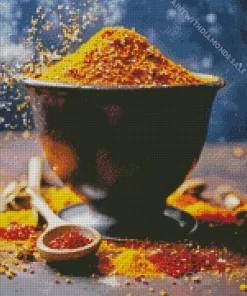 Indian Cuisine Spices Diamond Painting