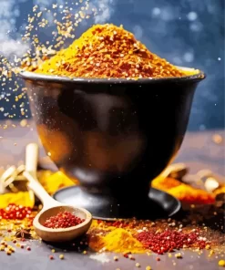 Indian Cuisine Spices Diamond Painting