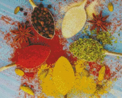 Indian Spices And Herbs Diamond Painting