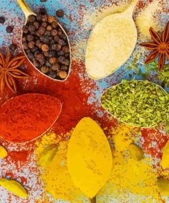 Indian Spices And Herbs Diamond Painting