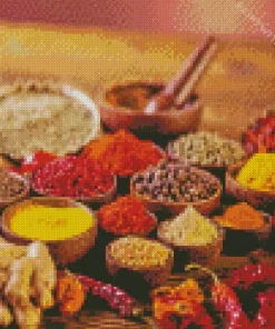 Indian Spices Close Up Diamond Painting