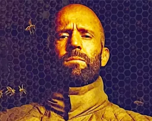 Jason Statham In The Beekeeper Poster Diamond Painting