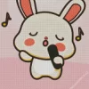 Kawaii Bunny Singing Diamond Painting