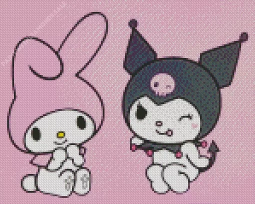 Kuromi And Hello Kitty Diamond Painting