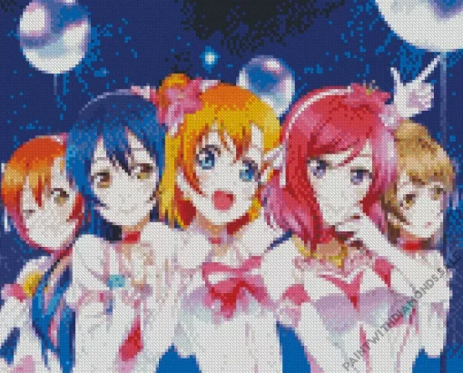 love live school idol project Girls Diamond Paints