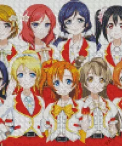 love live school idol project members Diamond Paints