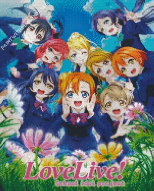 love live school idol project poster Diamond Paints