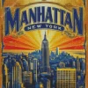 Manhattan New York Poster Diamond Painting