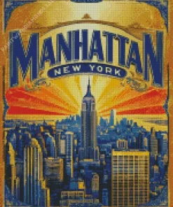 Manhattan New York Poster Diamond Painting