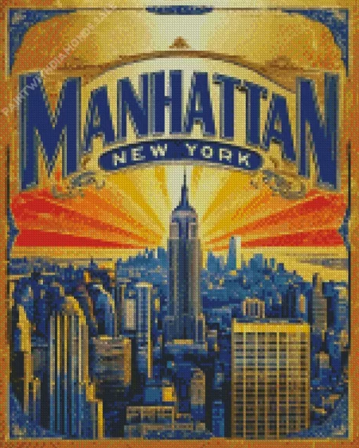 Manhattan New York Poster Diamond Painting