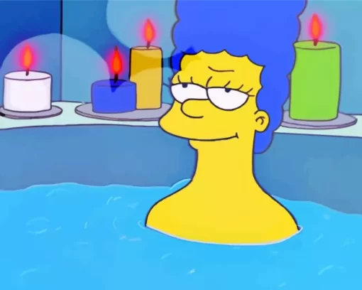 Marge Simpsons In Bath Diamond Painting