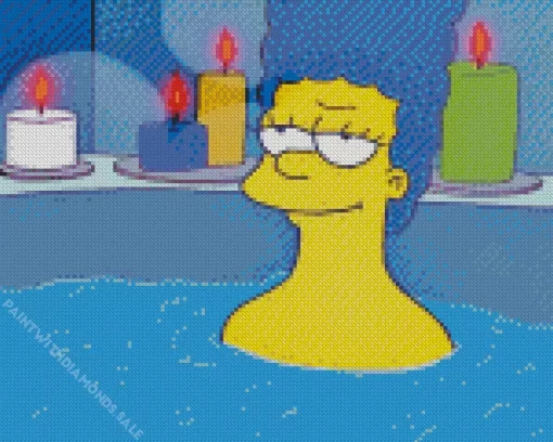 Marge Simpsons In Bath Diamond Painting