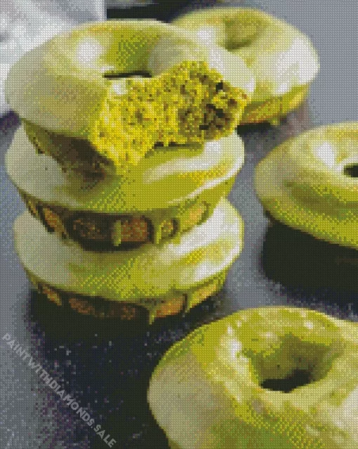 Matcha Donuts Diamond Painting