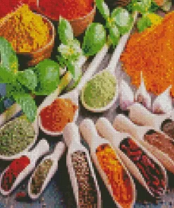 Mixed Spices And Herbs Diamond Painting