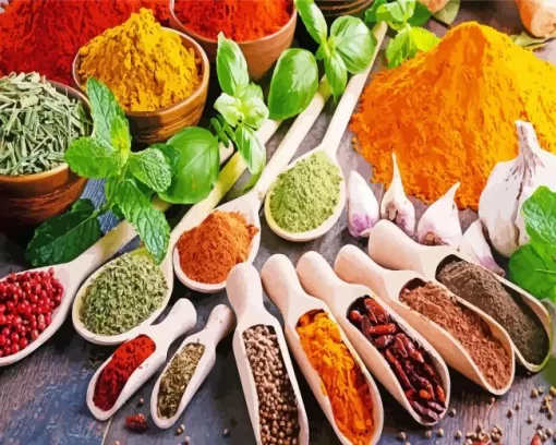 Mixed Spices And Herbs Diamond Painting